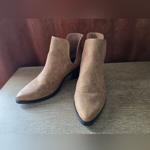 Tan Western Ankle Boots